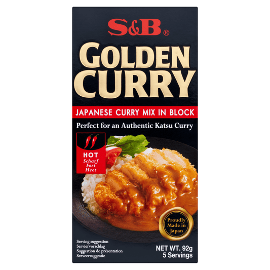 S&B Golden Curry Japanese Curry Mix Hot 92g - UK Food & Drink - 4901002075361
