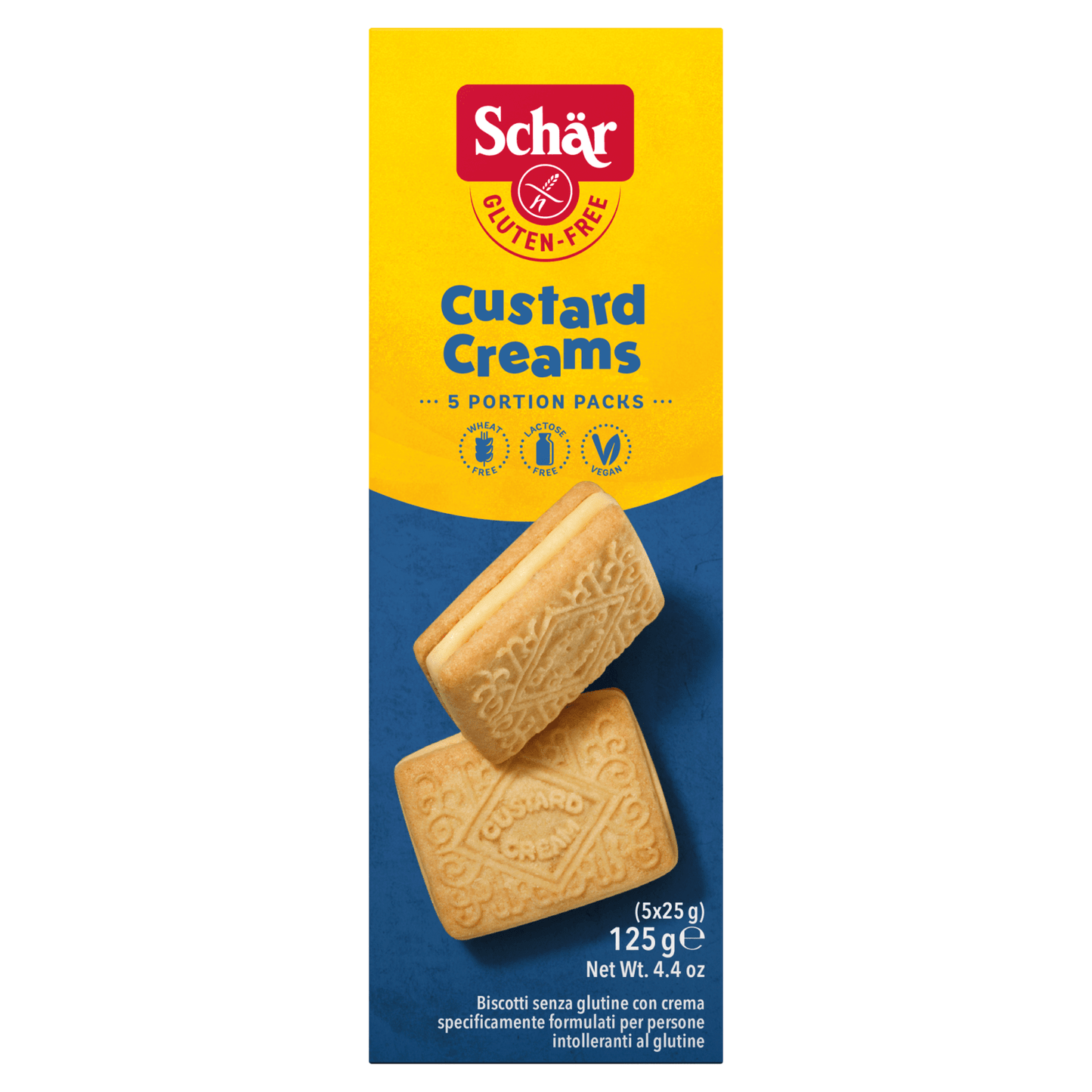 Schar Gluten - Free Custard Creams 5 x 25g (125g) - UK Food & Drink - 8008698013083