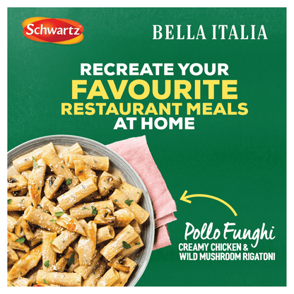 Schwartz Bella Italia Pollo Funghi Creamy Chicken & Wild Mushroom Rigatoni 30g - UK Food & Drink - 5000225028044