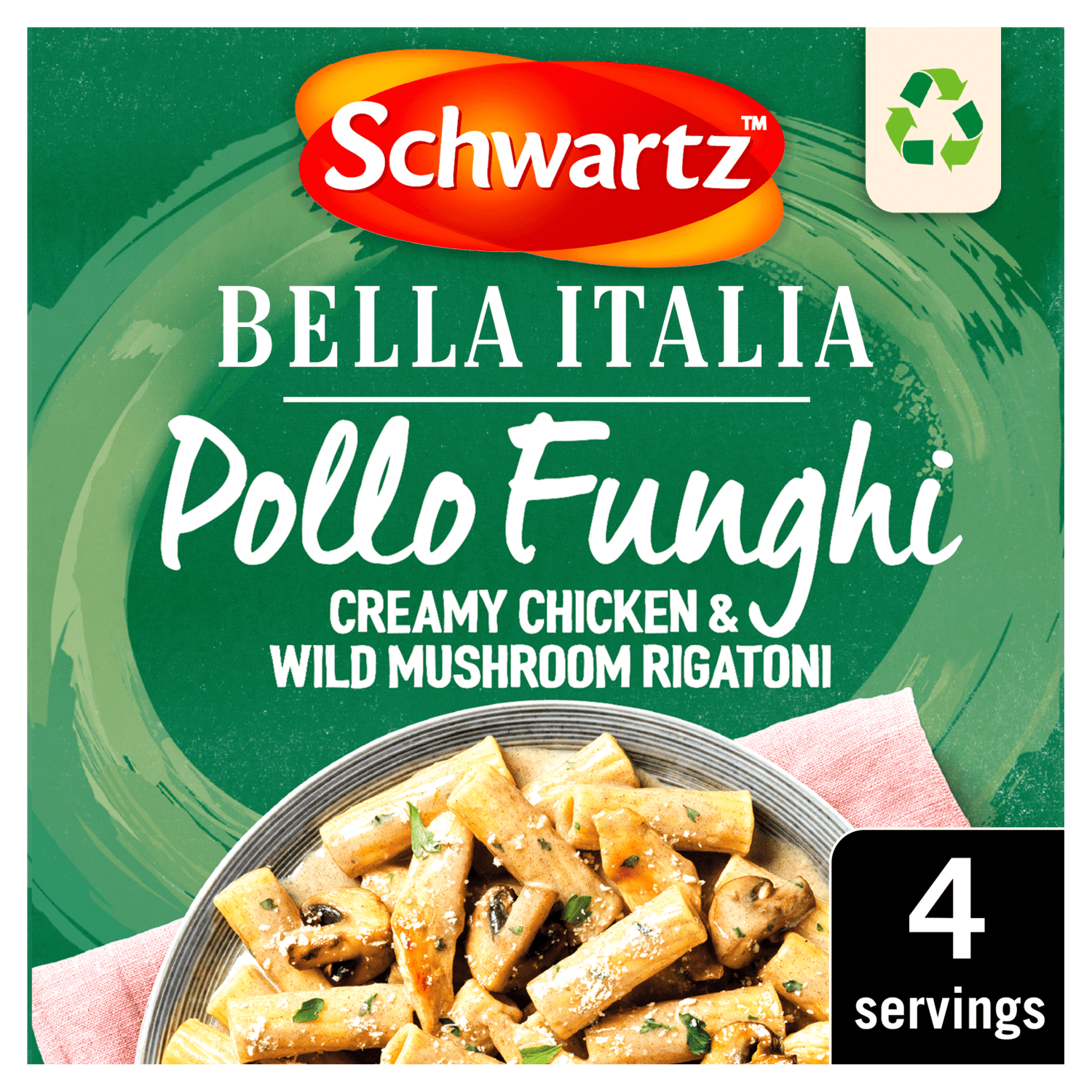 Schwartz Bella Italia Pollo Funghi Creamy Chicken & Wild Mushroom Rigatoni 30g - UK Food & Drink - 5000225028044