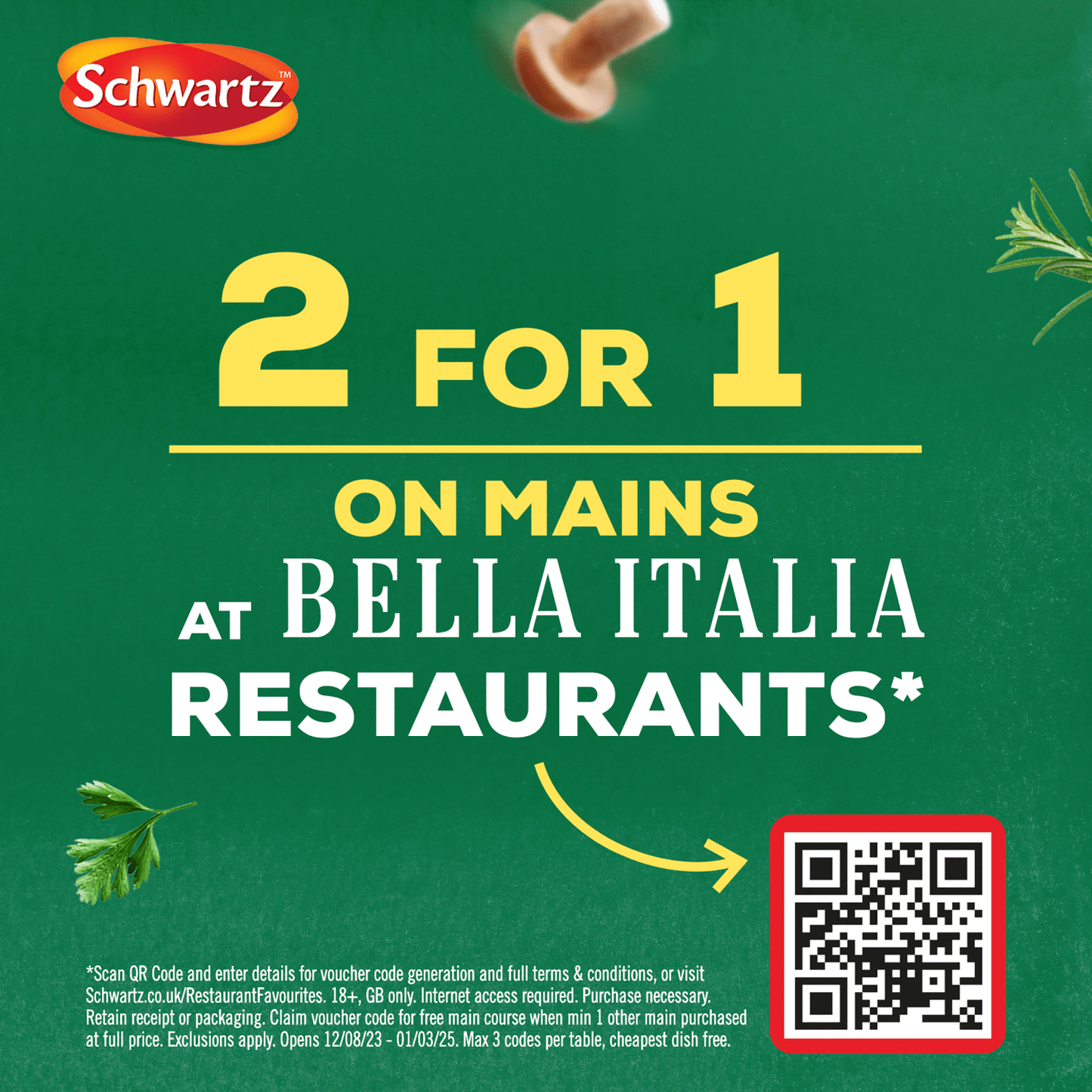 Schwartz Bella Italia Pollo Funghi Creamy Chicken & Wild Mushroom Rigatoni 30g - UK Food & Drink - 5000225028044