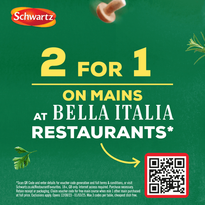 Schwartz Bella Italia Pollo Funghi Creamy Chicken & Wild Mushroom Rigatoni 30g - UK Food & Drink - 5000225028044