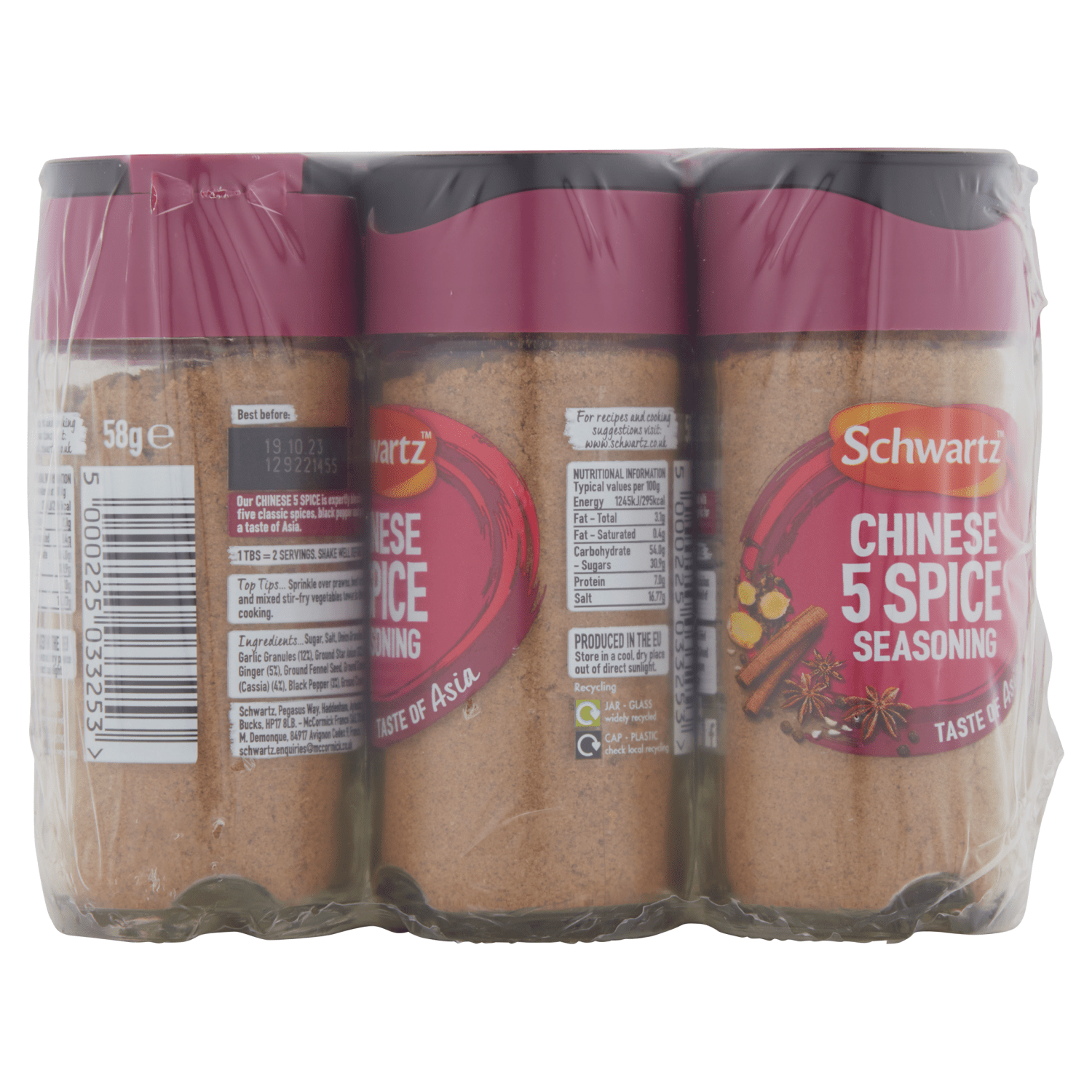 Schwartz Chinese 5 Spice Seasoning 58g - UK Food & Drink - 5000225033253