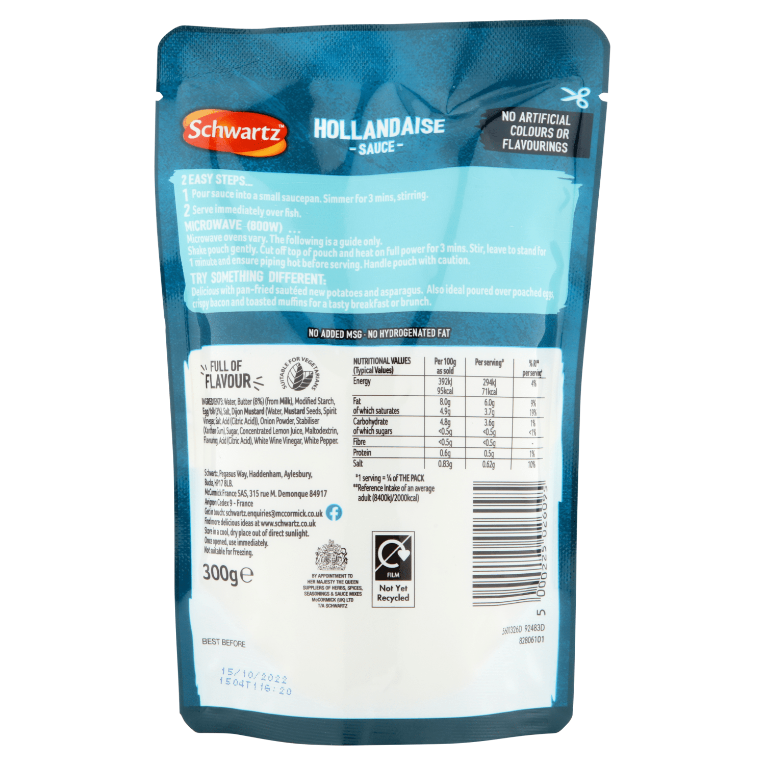 Schwartz Hollandaise Sauce for Fish 300g - UK Food & Drink - 5000225026095