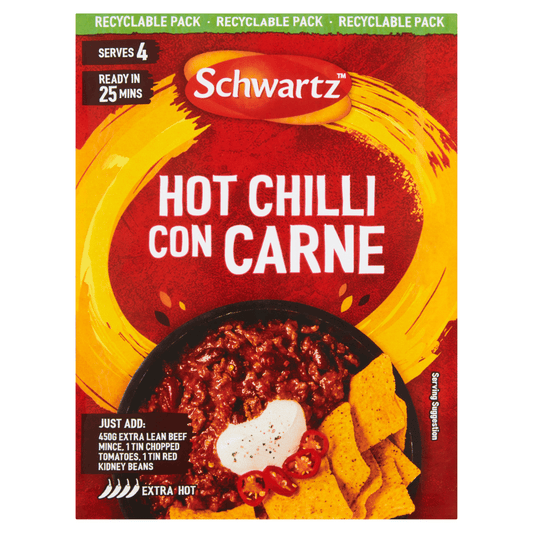 Schwartz Hot Chilli Con Carne Recipe Mix 41g - UK Food & Drink - 5000225005038