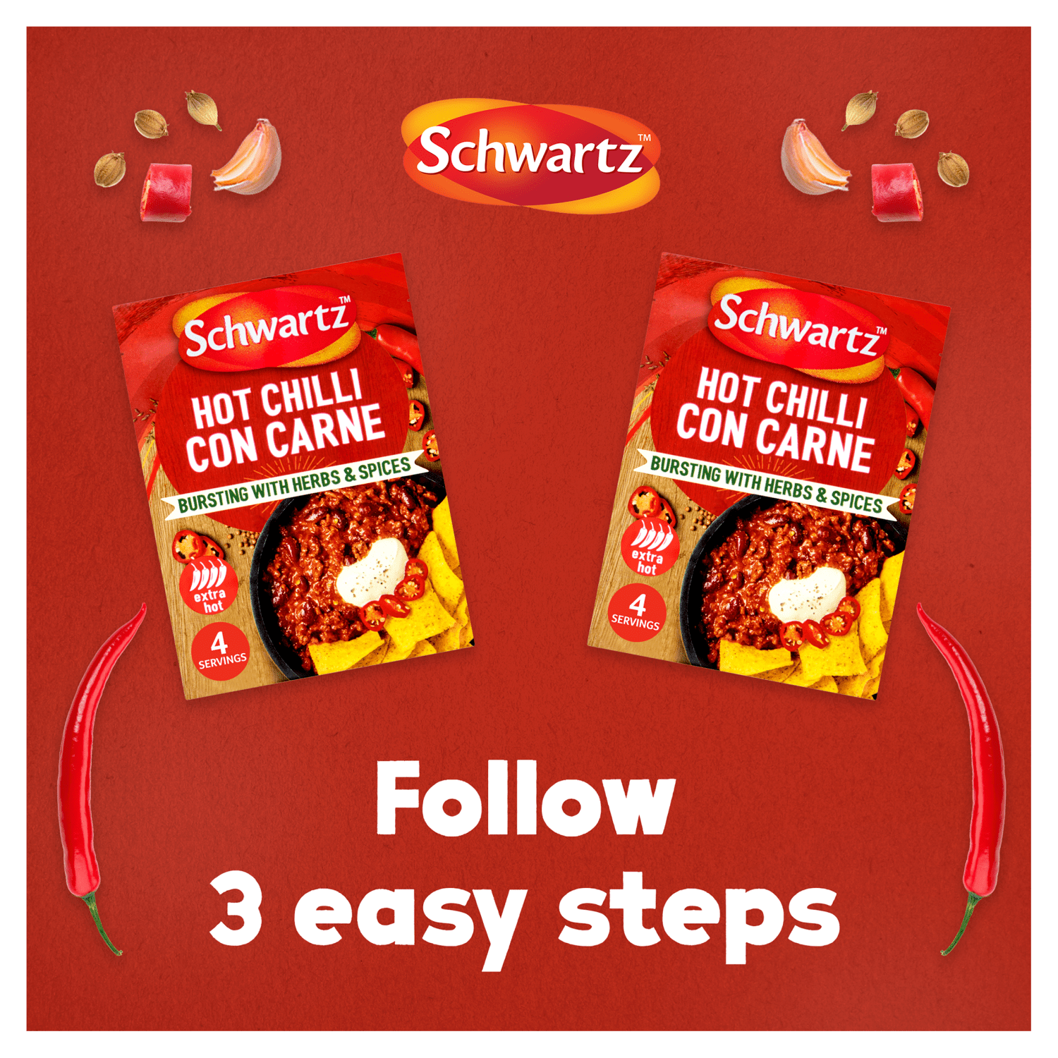 Schwartz Hot Chilli Con Carne Recipe Mix 41g - UK Food & Drink - 5000225005038