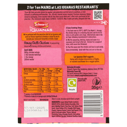 Schwartz Las Iguanas Honey Chilli Chicken 35g - UK Food & Drink - 5000225028143