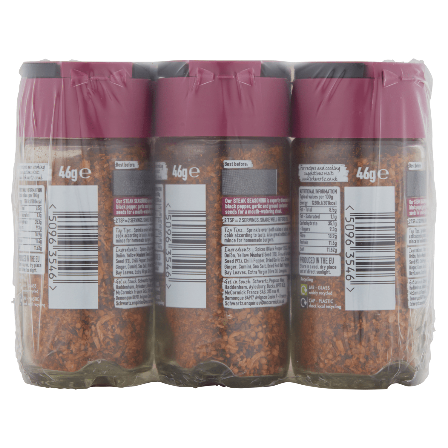 Schwartz Pepper & Garlic Steak Seasoning 46g - UK Food & Drink - 50963546