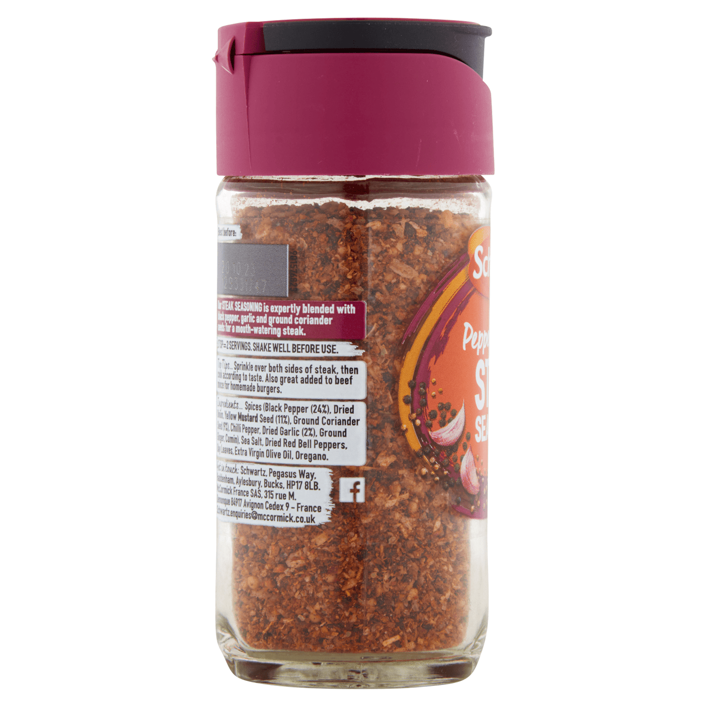Schwartz Pepper & Garlic Steak Seasoning 46g - UK Food & Drink - 50963546