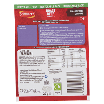 Schwartz Roast Beef Gravy Mix 27g - UK Food & Drink - 5000225018335