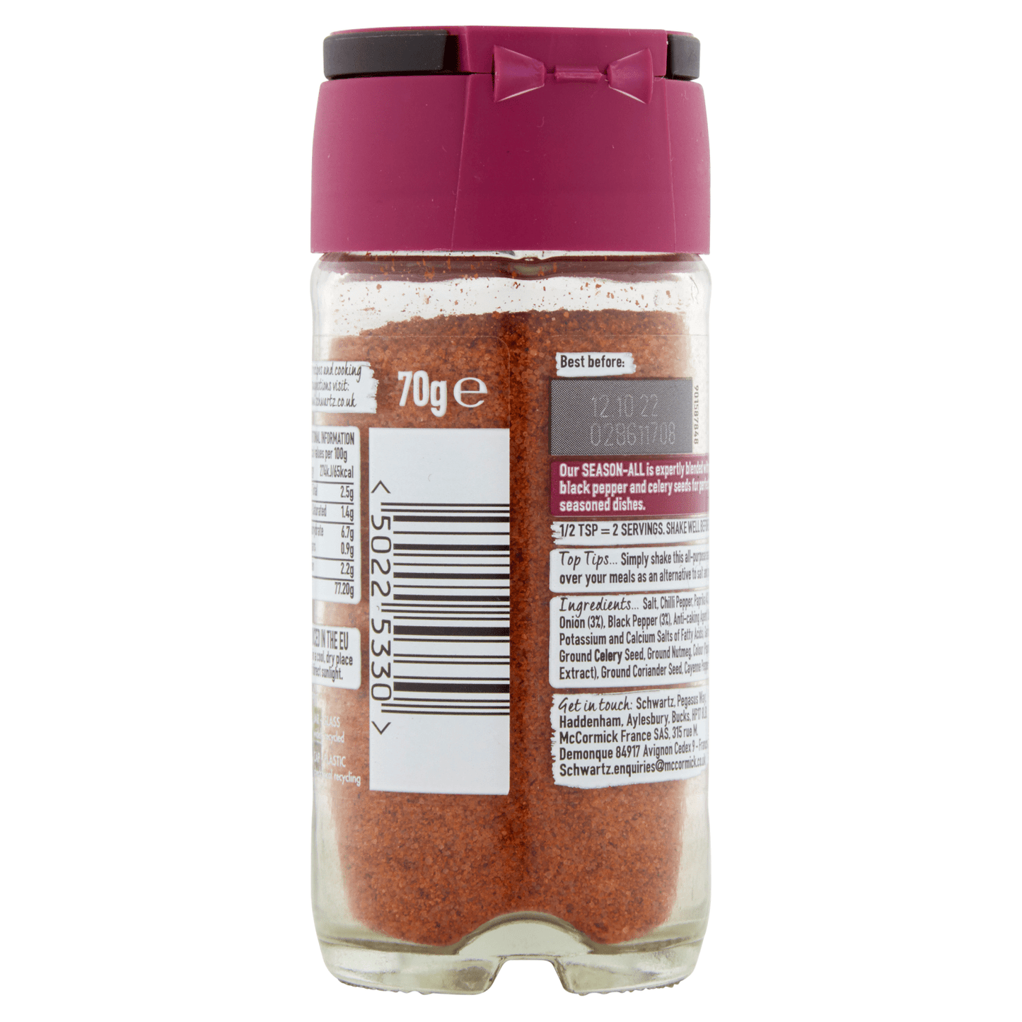 Schwartz Season All Salt, Paprika & Pepper 70g - UK Food & Drink - 50225330