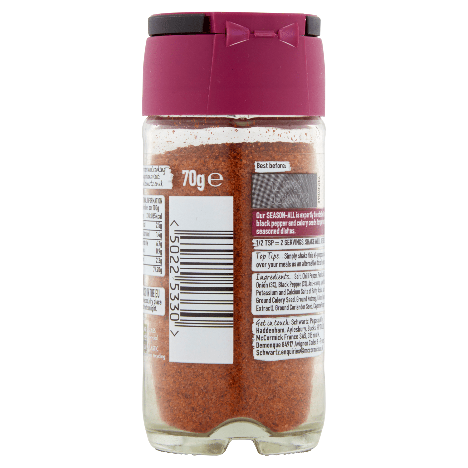 Schwartz Season All Salt, Paprika & Pepper 70g - UK Food & Drink - 50225330