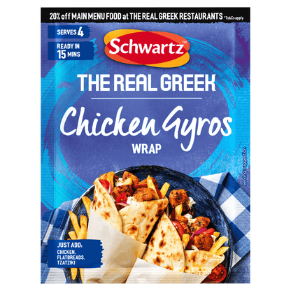 Schwartz The Real Greek Chicken Gyros Wrap 20g - UK Food & Drink - 5000225027955