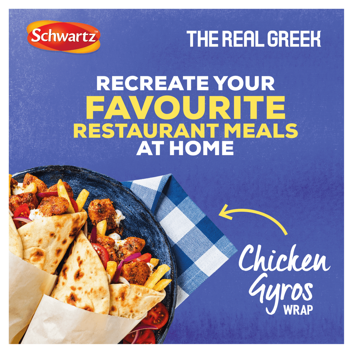 Schwartz The Real Greek Chicken Gyros Wrap 20g - UK Food & Drink - 5000225027955
