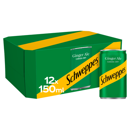 Schweppes Canada Dry Ginger Ale 12 x 150ml - UK Food & Drink - 5000193035143