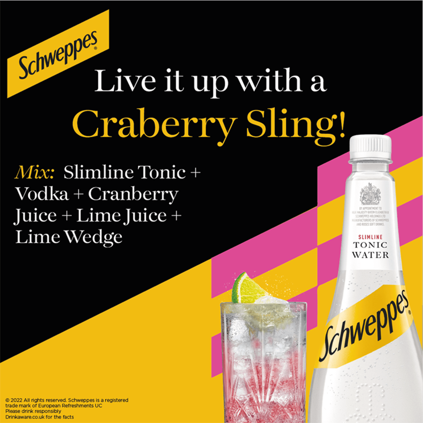 Schweppes Slimline Tonic Water 1L - UK Food & Drink - 5449000133380