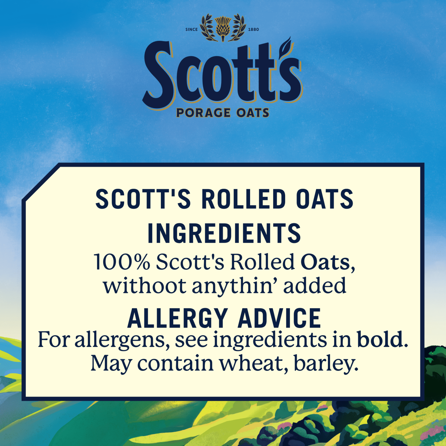 Scott's Porage Original Porridge Oats1kg - UK Food & Drink - 5000108022176