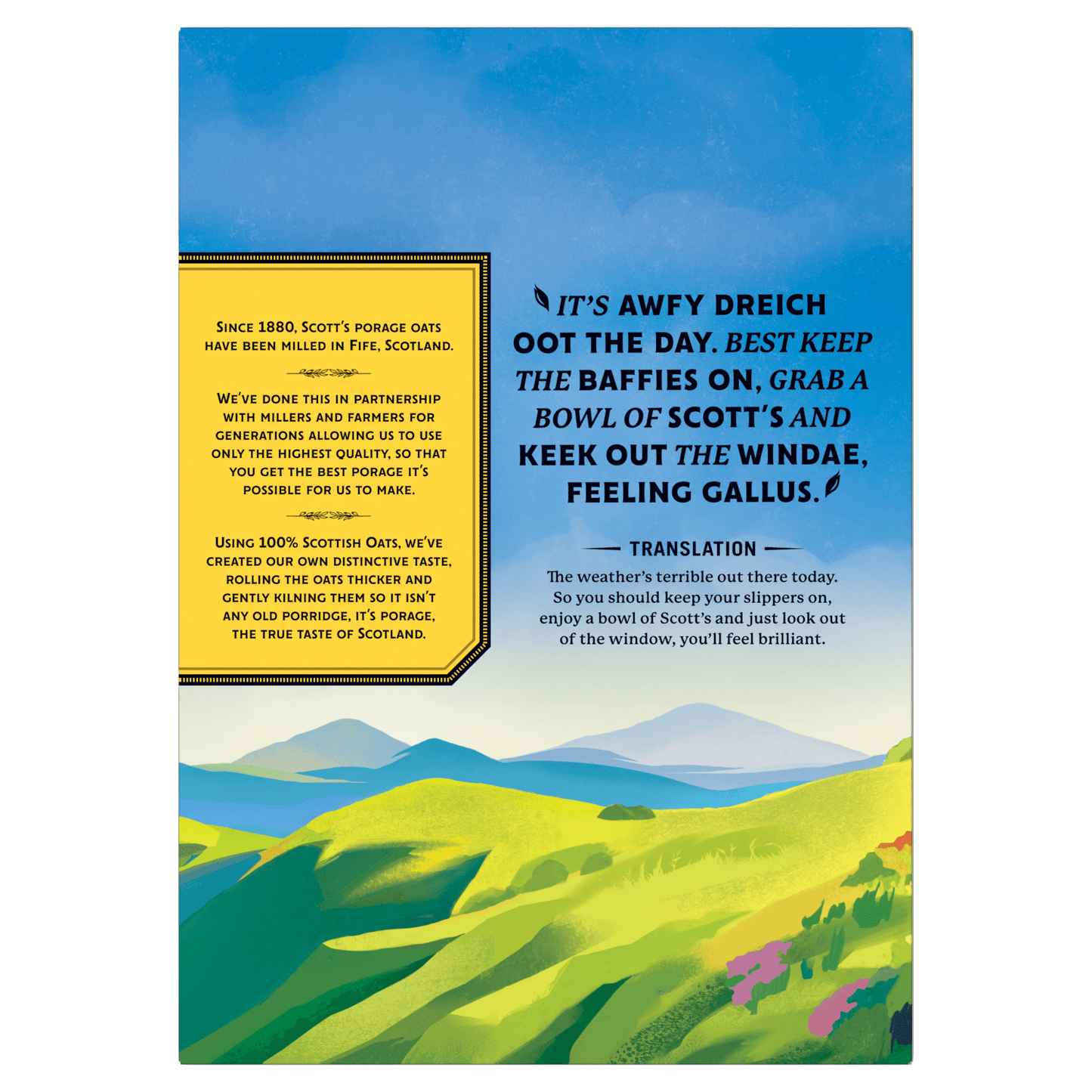 Scott's Porage Original Porridge Oats1kg - UK Food & Drink - 5000108022176