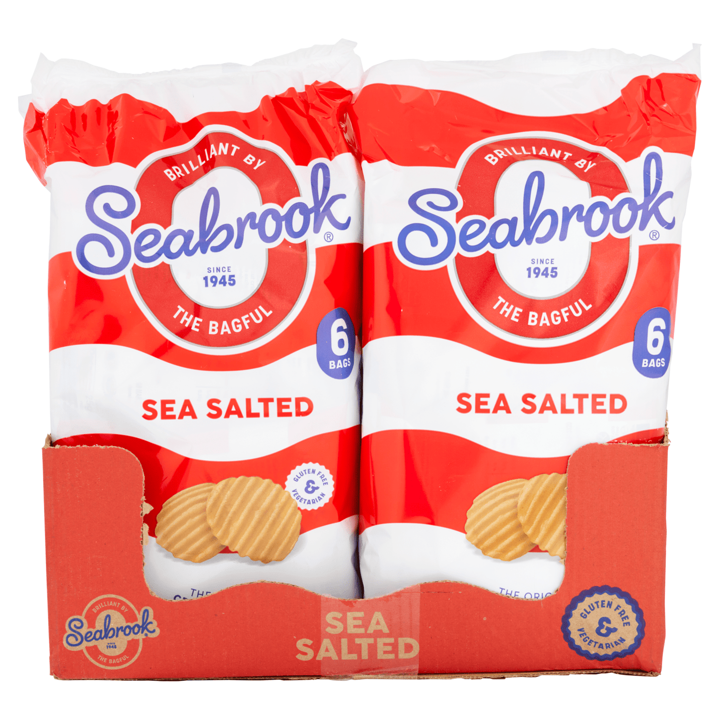 Seabrook Sea Salted The Original Crinkle Cut Crisp 6 x 25g - UK Food & Drink - 5016451062110