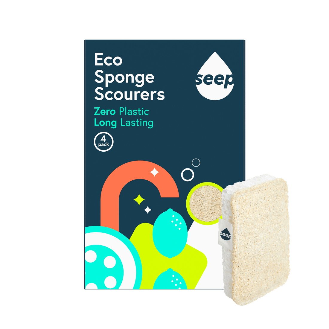Seep Sponge Scourer 4pk - UK Food & Drink - 5060812060000