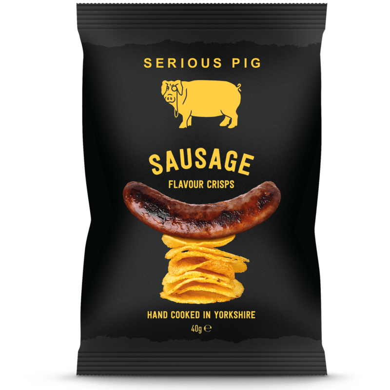 Serious Pig Sausage Flavour Crisps 40g - UK Food & Drink - 5060234311445