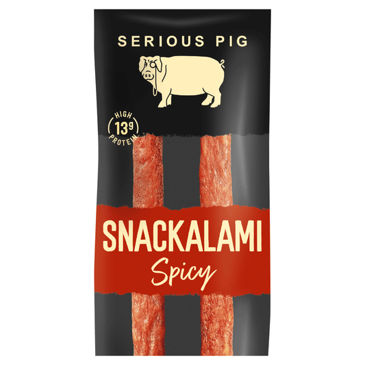 Serious Pig Snackalami Spicy 30g - UK Food & Drink - 5060234311162