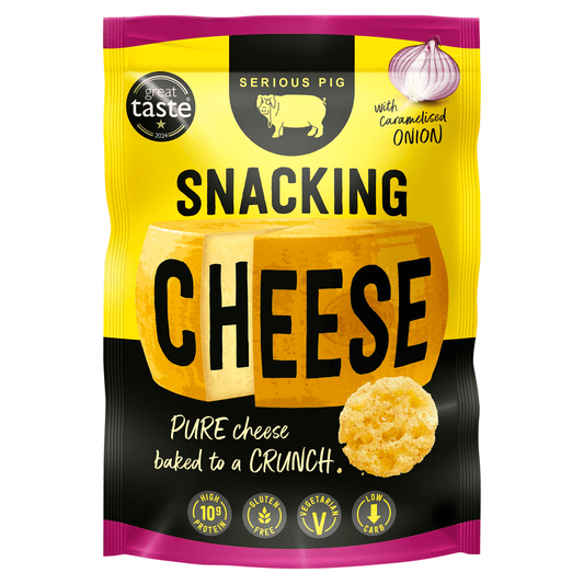 Serious Pig Snacking Cheese with Onion 24g - UK Food & Drink - 5060234311186