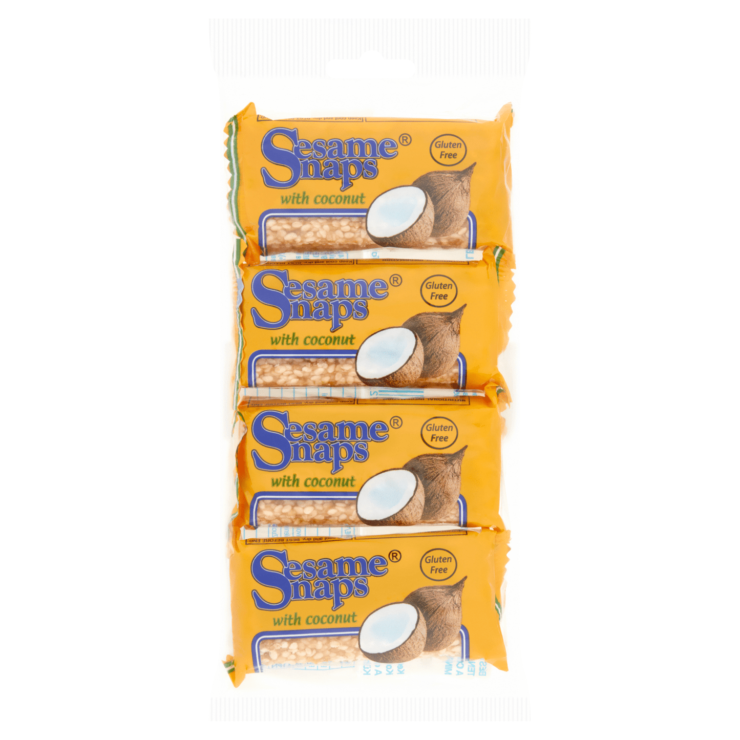 Sesame Snaps with Coconut 4 x 30g (120g) - UK Food & Drink - 5011424500477