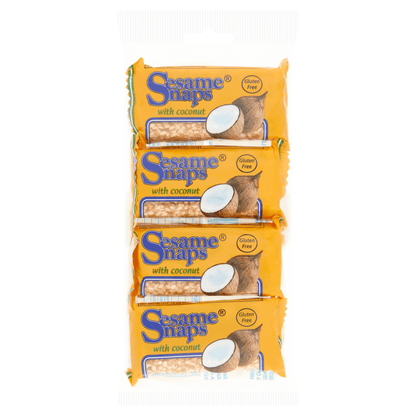 Sesame Snaps with Coconut 4 x 30g (120g) - UK Food & Drink - 5011424500477