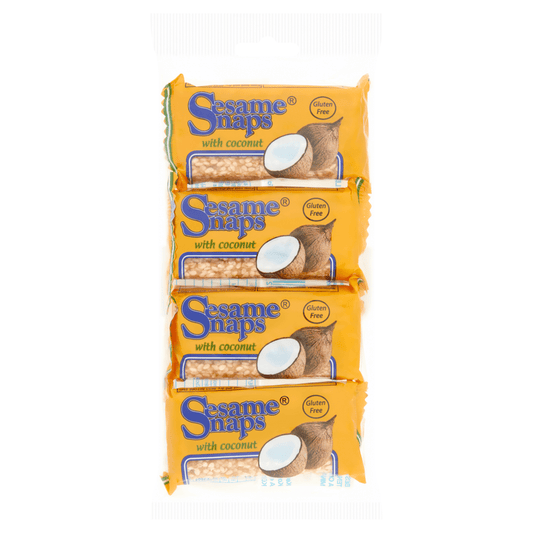 Sesame Snaps with Coconut 4 x 30g (120g) - UK Food & Drink - 5011424500477