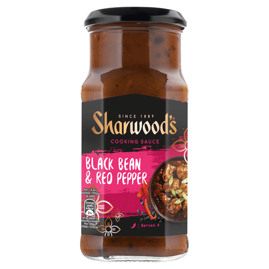 Sharwood's Black Bean & Red Pepper Chinese Cooking Sauce 425g - UK Food & Drink - 5000197156707