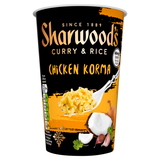 Sharwood's Curry & Rice Chicken Korma 70g - UK Food & Drink - 5000354912474
