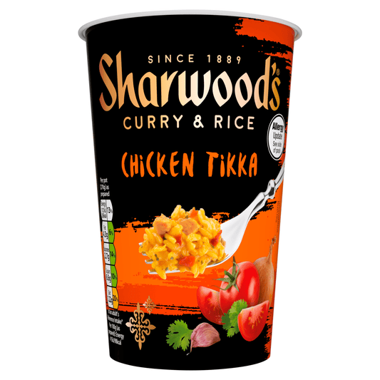 Sharwood's Curry & Rice Chicken Tikka 70g - UK Food & Drink - 5000354912481