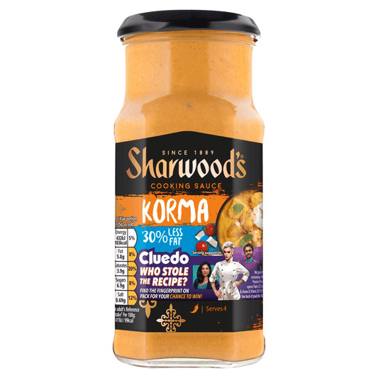 Sharwood's Korma 30% Less Fat Curry Sauce 420g - UK Food & Drink - 5000354906657