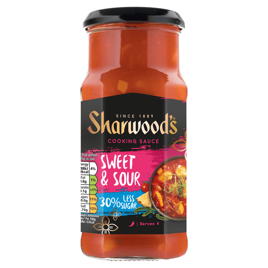 Sharwood's Reduced Sugar Sweet & Sour Cooking Sauce 425g - UK Food & Drink - 5000354906633