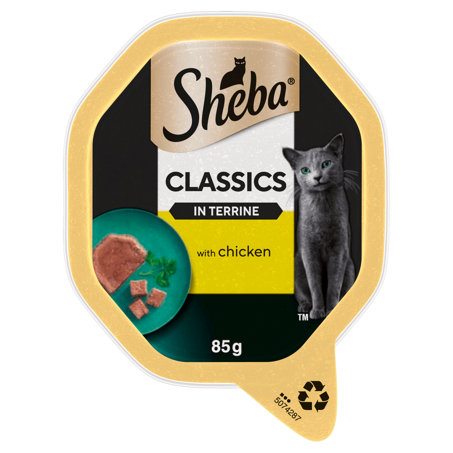 Sheba Classics Adult Cat Food Tray with Chicken in Terrine 85g - UK Food & Drink - 4008429163906
