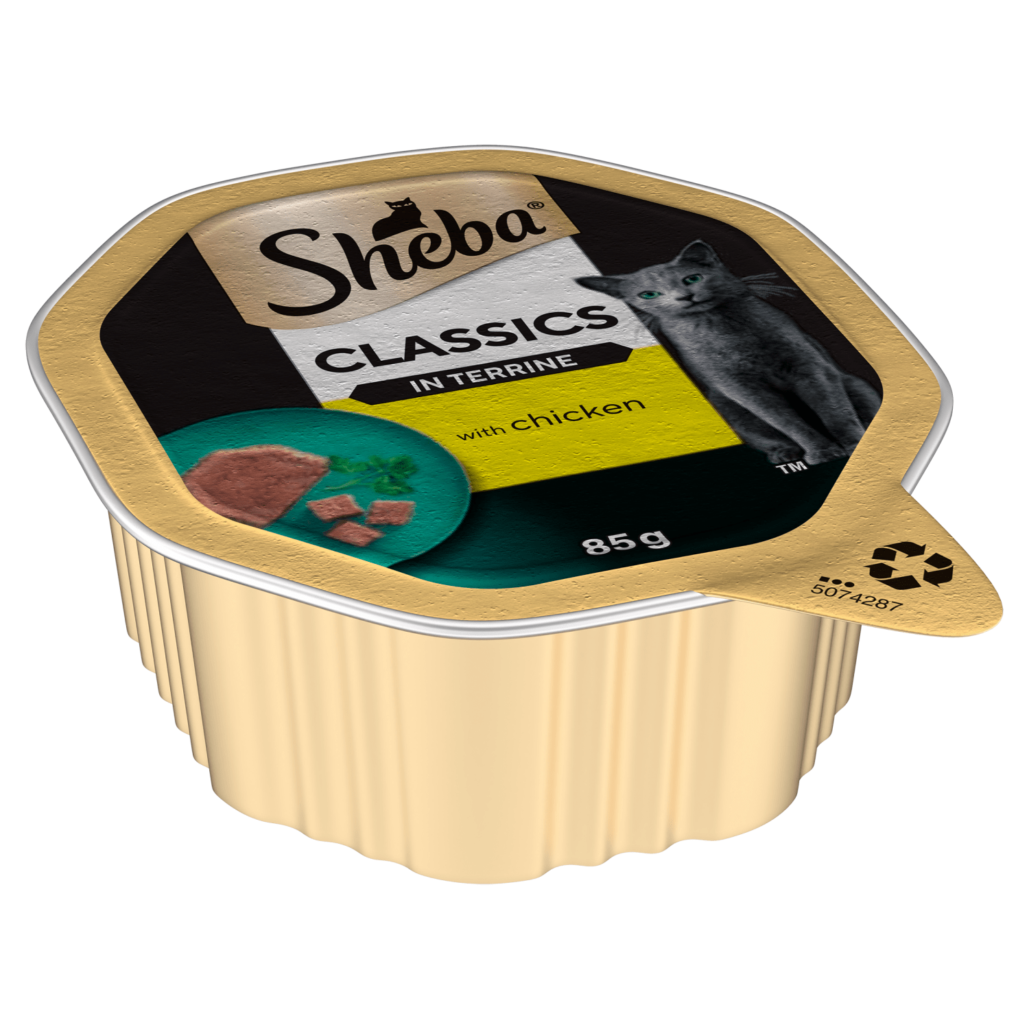 Sheba Classics Adult Cat Food Tray with Chicken in Terrine 85g - UK Food & Drink - 4008429163906