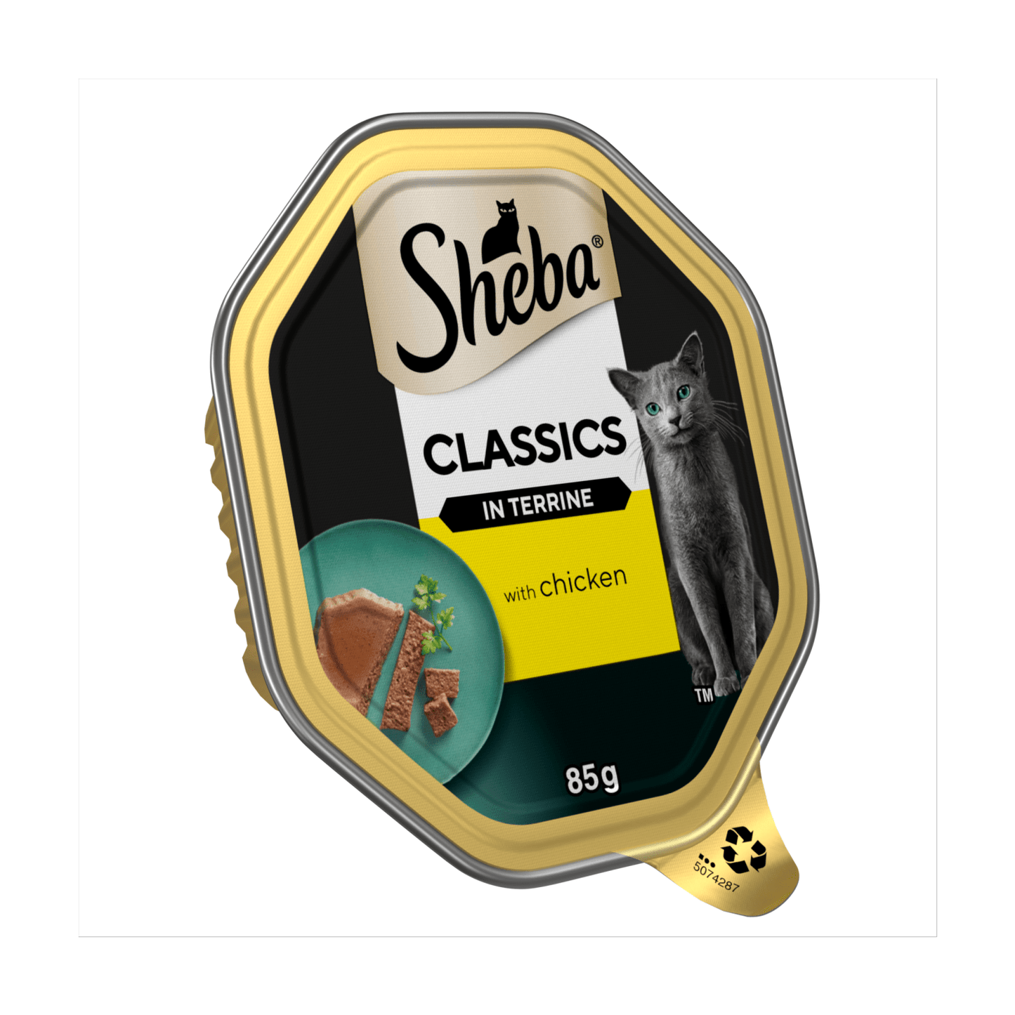 Sheba Classics Adult Cat Food Tray with Chicken in Terrine 85g - UK Food & Drink - 4008429163906