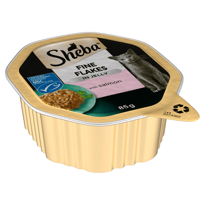 Sheba Fine Flakes In Jelly with Salmon 85g - UK Food & Drink - 4008429166730