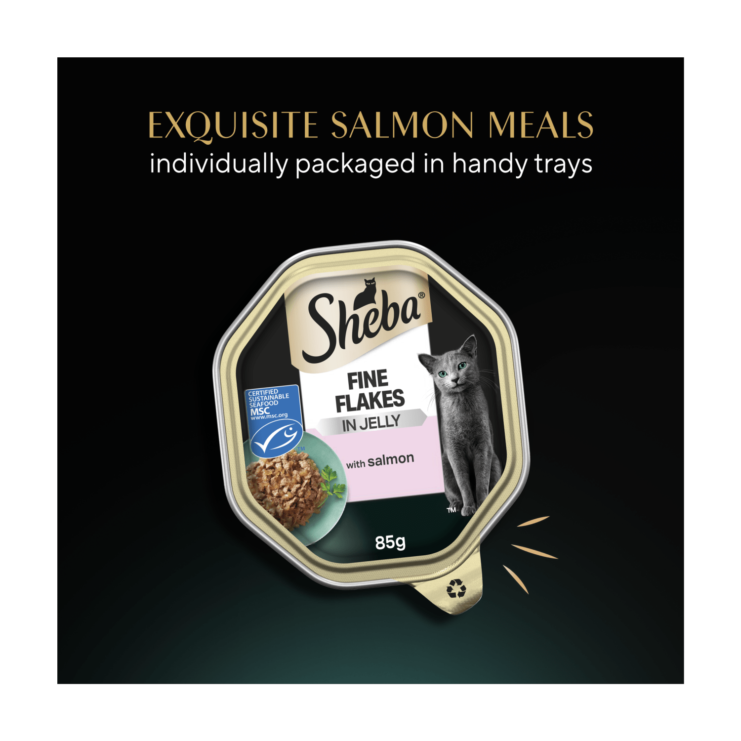 Sheba Fine Flakes In Jelly with Salmon 85g - UK Food & Drink - 4008429166730