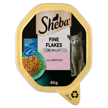 Sheba Fine Flakes In Jelly with Salmon 85g - UK Food & Drink - 4008429166730
