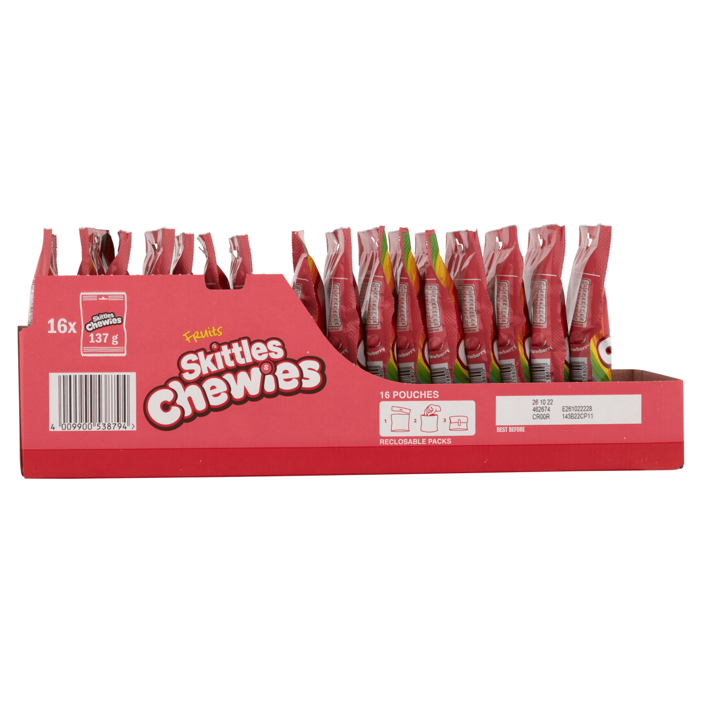 Skittles Chewies Fruits Pouch 137g - UK Food & Drink - 4009900538800