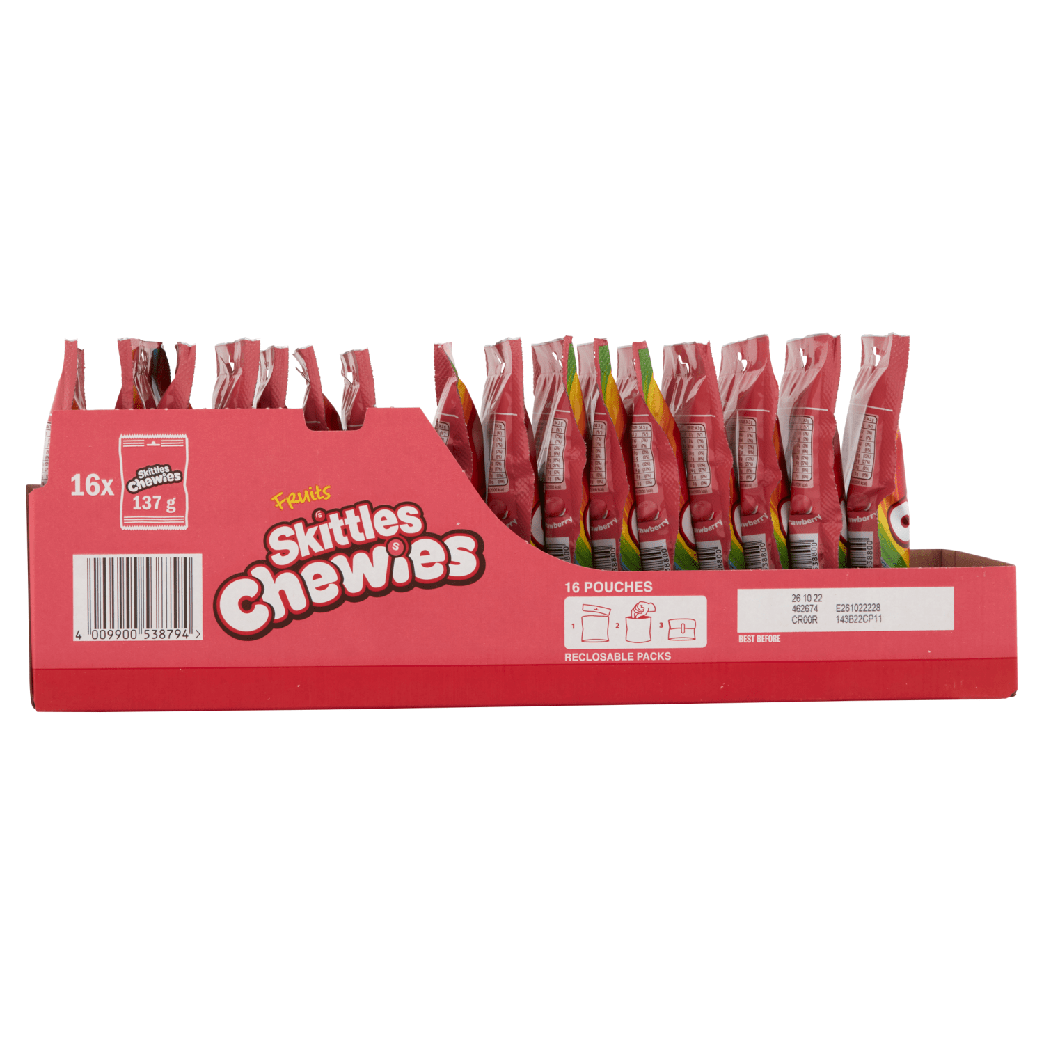 Skittles Chewies Fruits Pouch 137g - UK Food & Drink - 4009900538800