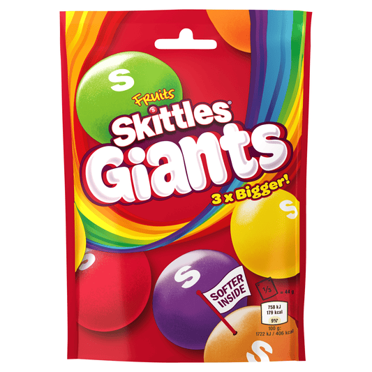 Skittles Fruits Giants 132g - UK Food & Drink - 4009900546164