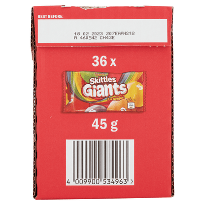 Skittles Giants Fruits Sweets Bag 45g - UK Food & Drink - 4009900534970