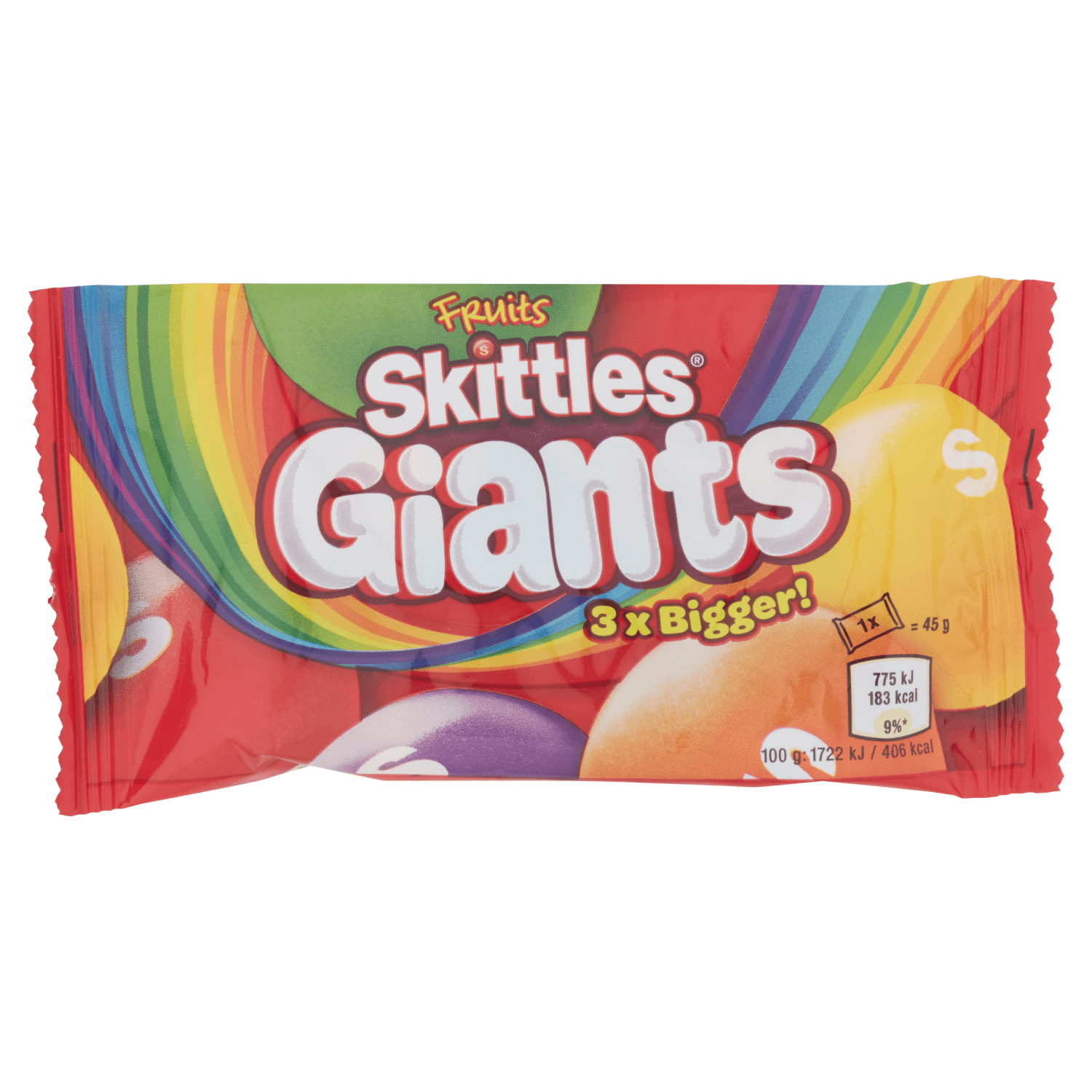 Skittles Giants Fruits Sweets Bag 45g - UK Food & Drink - 4009900534970