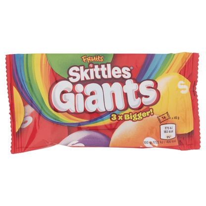 Skittles Giants Fruits Sweets Bag 45g - UK Food & Drink - 4009900534970