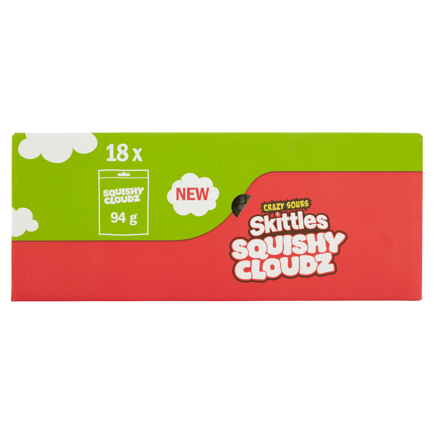Skittles Squishy Cloudz Crazy Sours Sweets Pouch Bag 94g - UK Food & Drink - 4009900538589