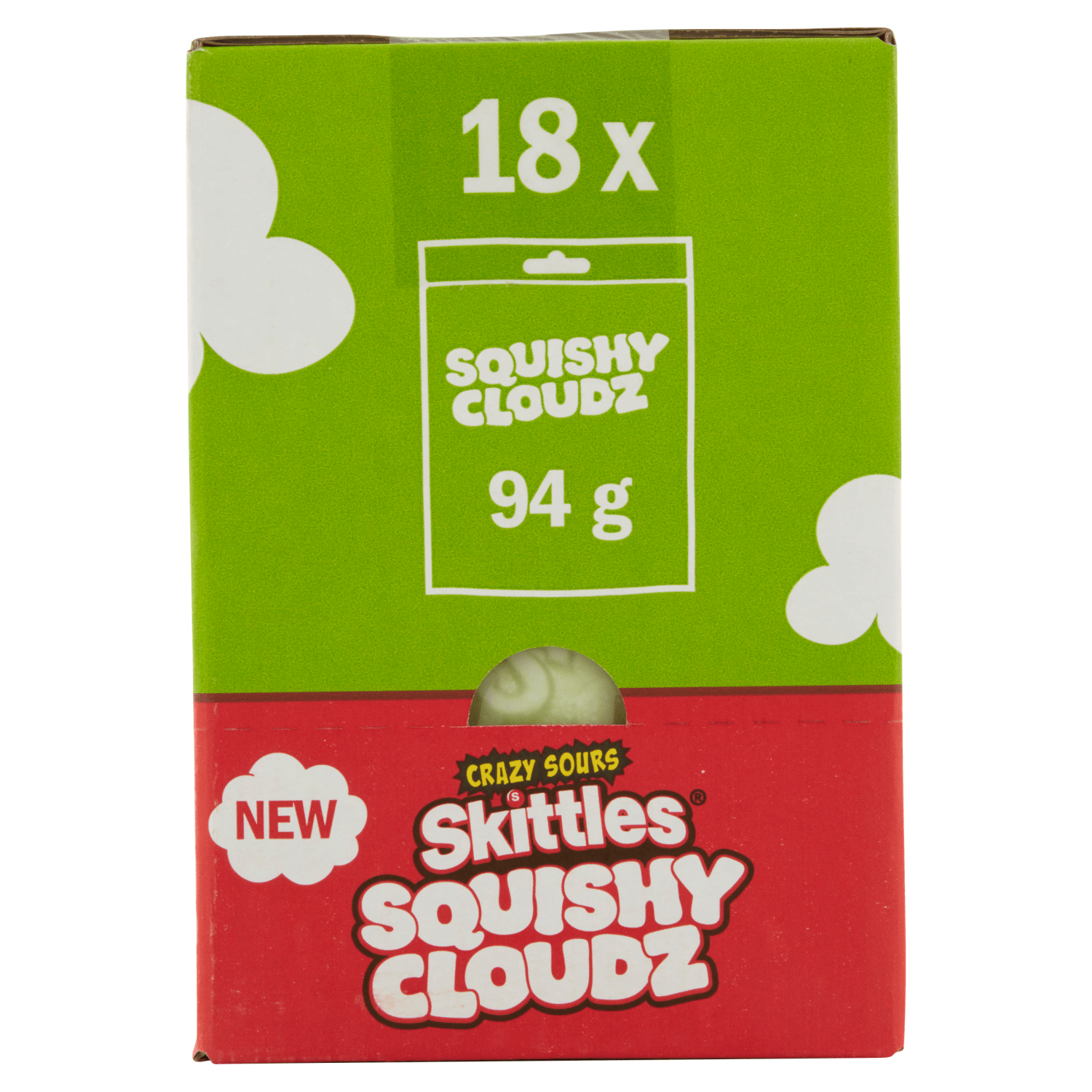 Skittles Squishy Cloudz Crazy Sours Sweets Pouch Bag 94g - UK Food & Drink - 4009900538589