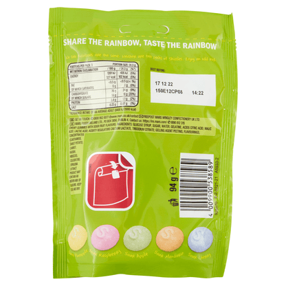 Skittles Squishy Cloudz Crazy Sours Sweets Pouch Bag 94g - UK Food & Drink - 4009900538589